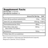 Bright Naturals Nerve Restore B-Complex Supplement bottle side view