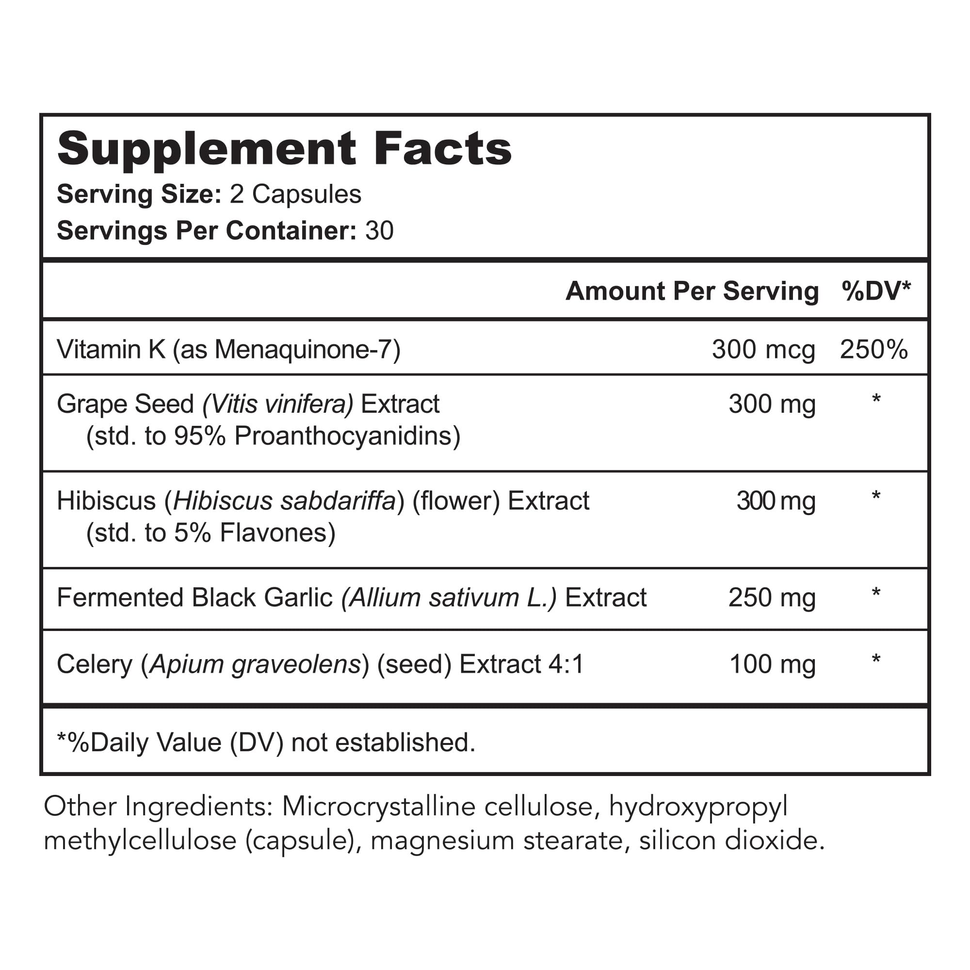 Bright Naturals Vaso Calm Grape Seed Extract side view