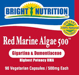 Bright Nutrition Red Marine Algae 500 Capsules with a measuring spoon