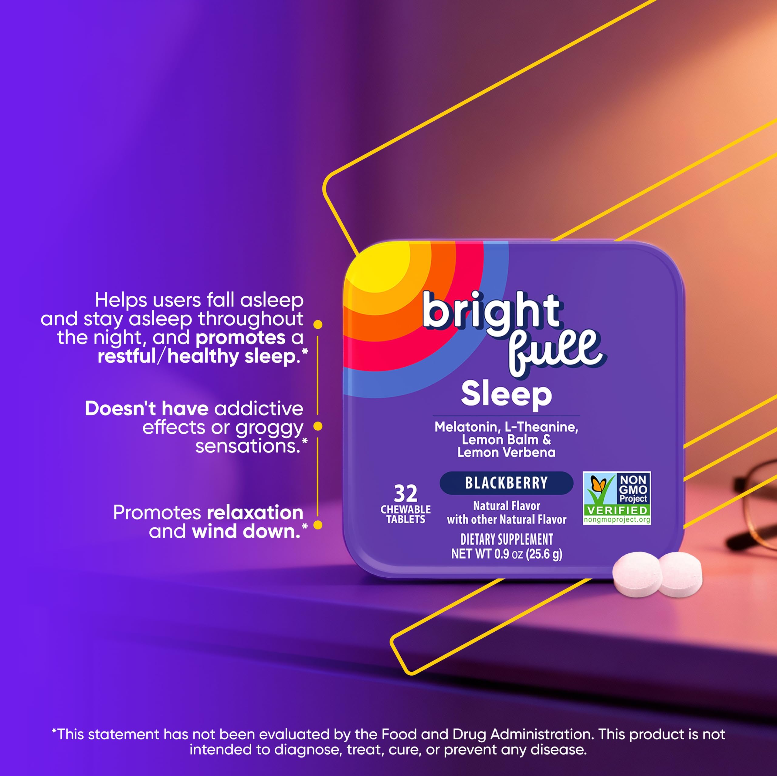 BRIGHTFULL Sleep Chewable Tablets ingredients list