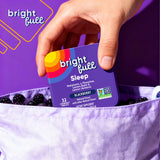 BRIGHTFULL Sleep Chewable Tablets on a nightstand