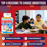 BrightKids Focus Gummies back view showing ingredients