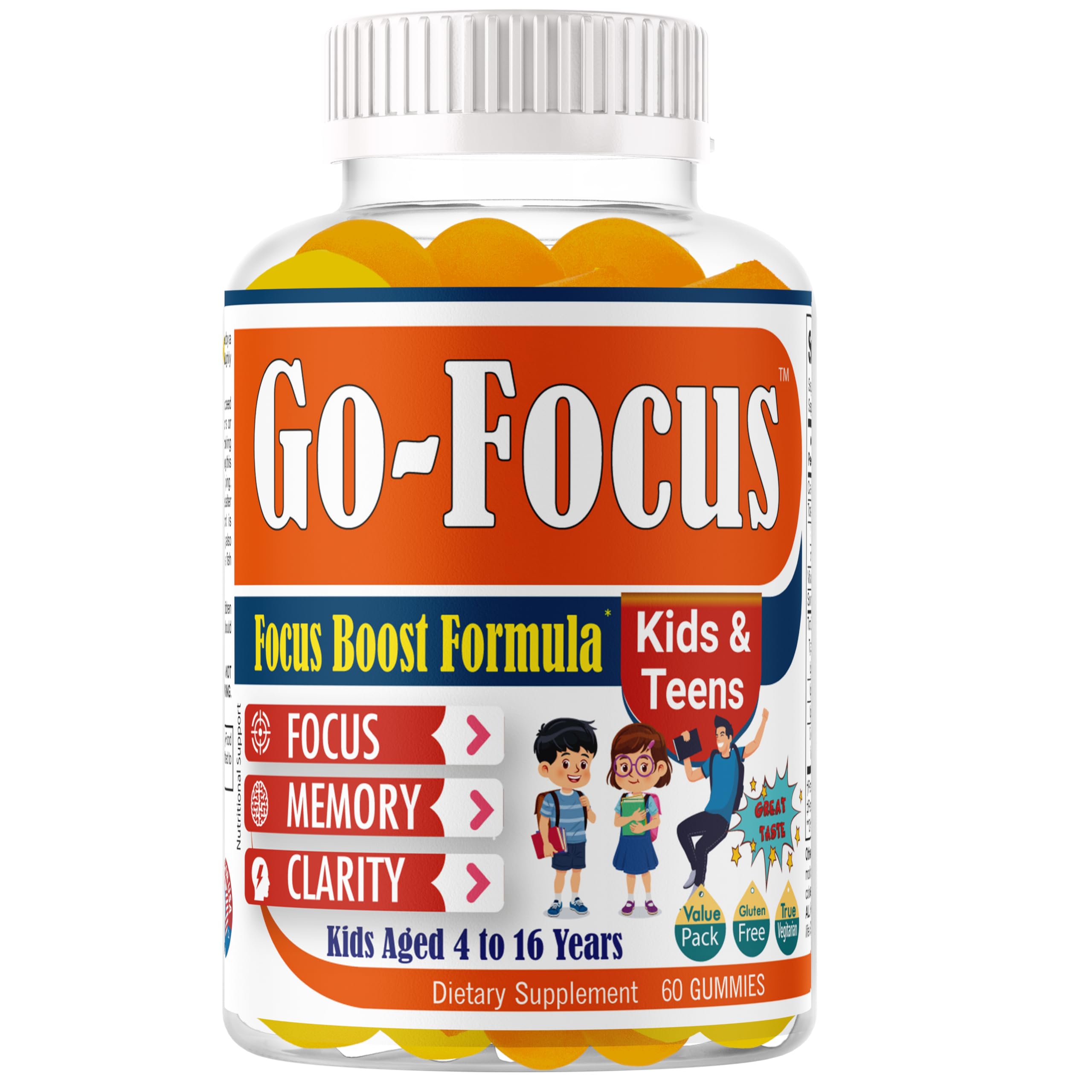 BrightKids Omega 3 Gummies for Kids front view
