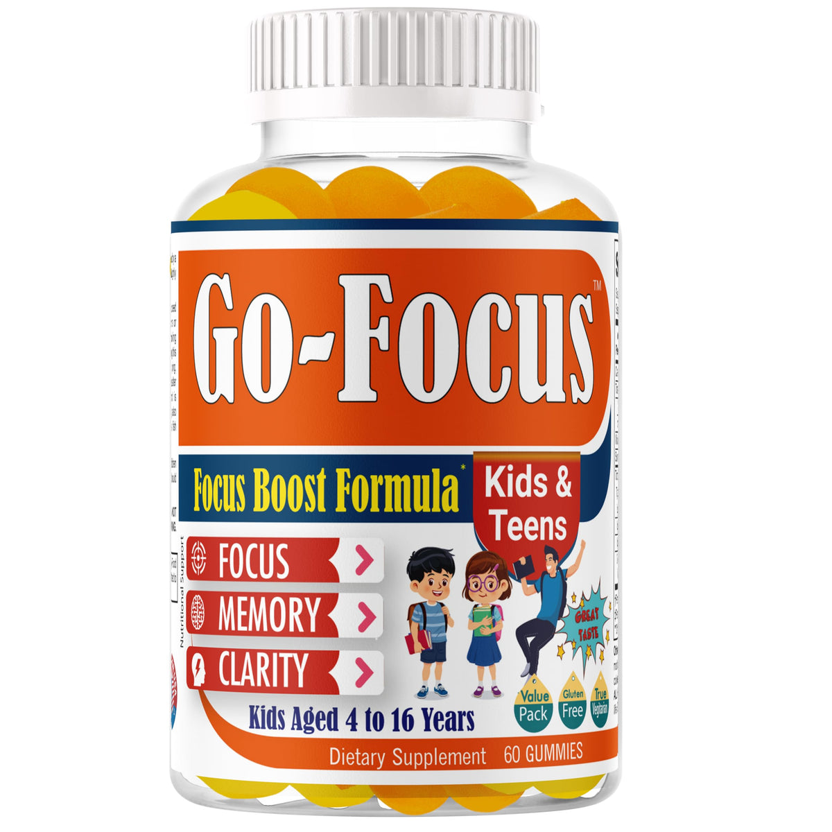 BrightKids Omega 3 Gummies for Kids front view