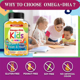 BrightKids Omega + DHA Gummies back view with ingredients
