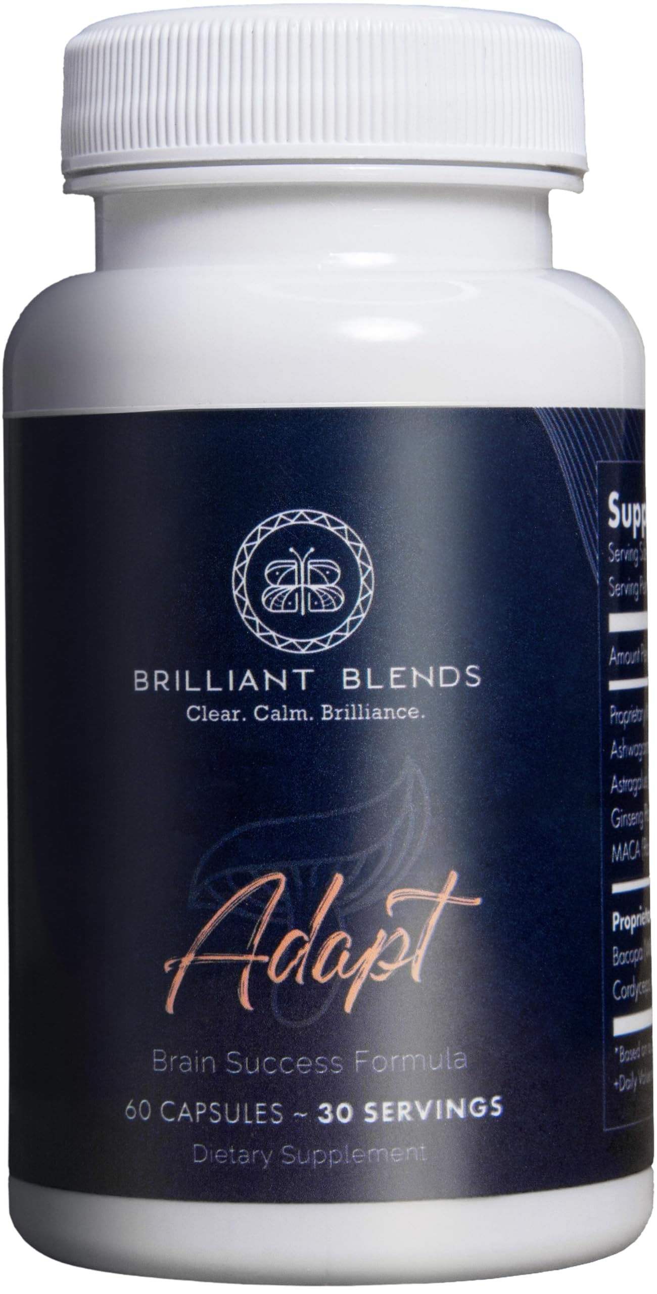 Brilliant Blends Adapt Adaptogen Supplement 60 capsules front view