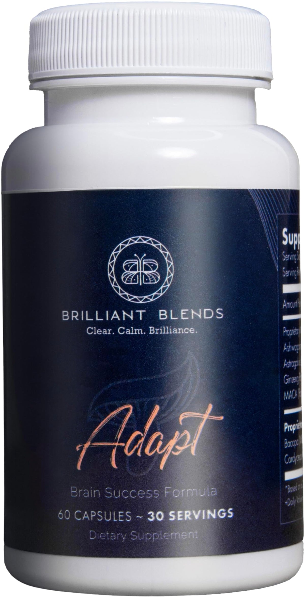Brilliant Blends Adapt Adaptogen Supplement 60 capsules front view
