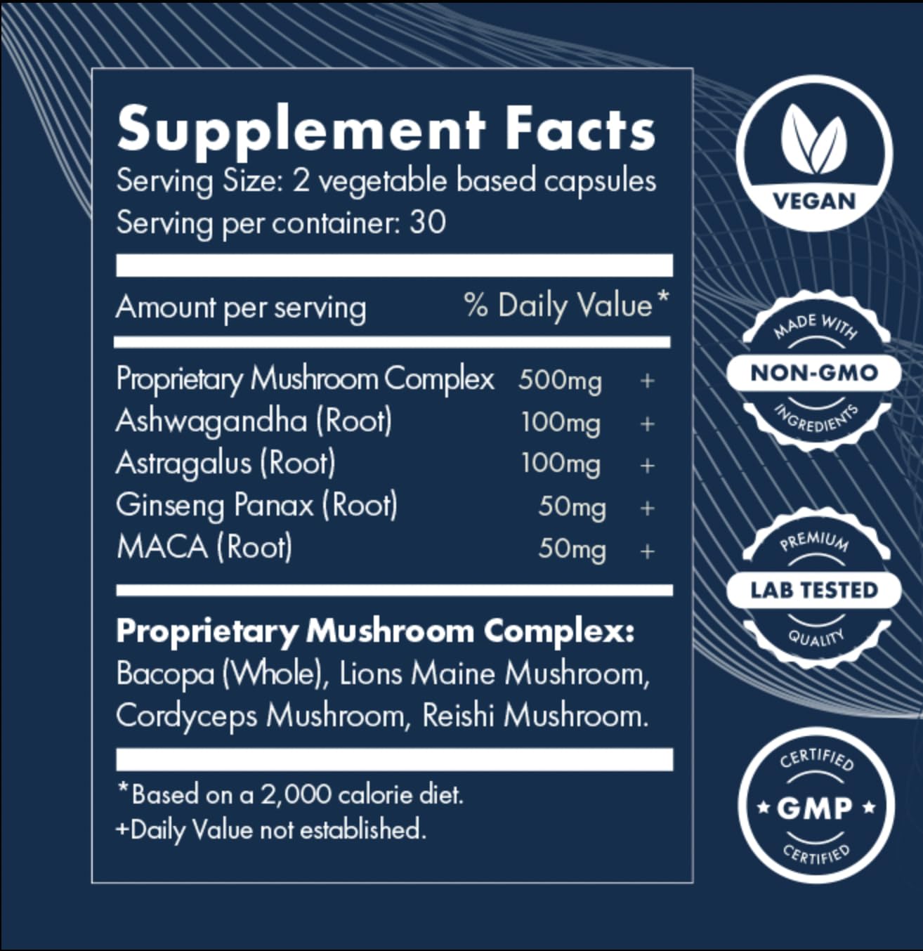 Brilliant Blends Adapt Adaptogen Supplement close-up of capsules