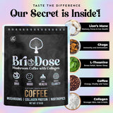 BRIODOSE MUSHROOM COFFEE cup with coffee