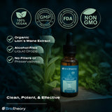 BRIOTHEORY Mullein Leaf Extract Tincture 1000mg bottle side view