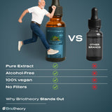 BRIOTHEORY Turmeric Root Extract Tincture on a wooden table