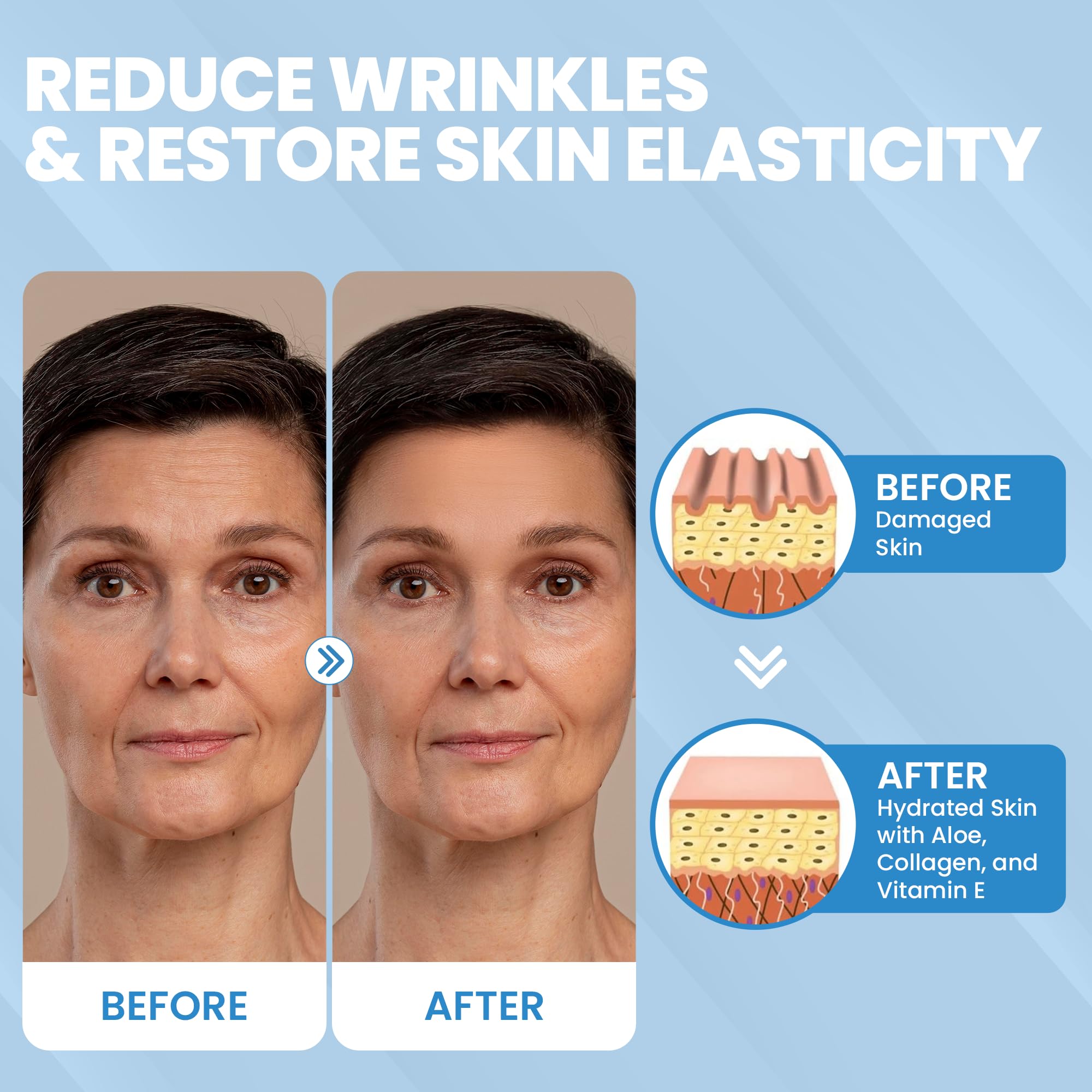 Briteglo Collagen Forehead Patches on a model's forehead