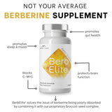 BrocElite BerbElite back of bottle with ingredient list