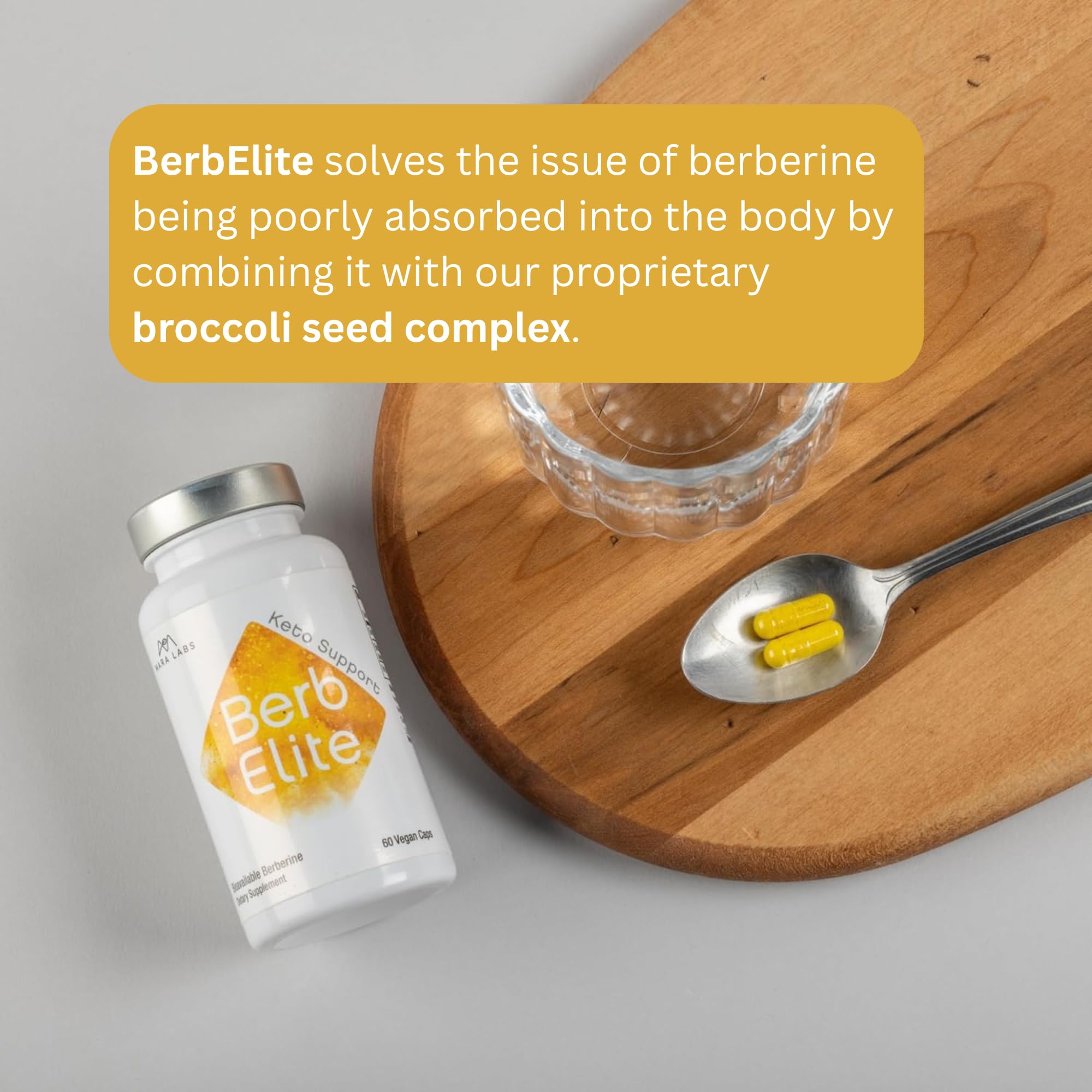 BrocElite BerbElite capsules in a hand