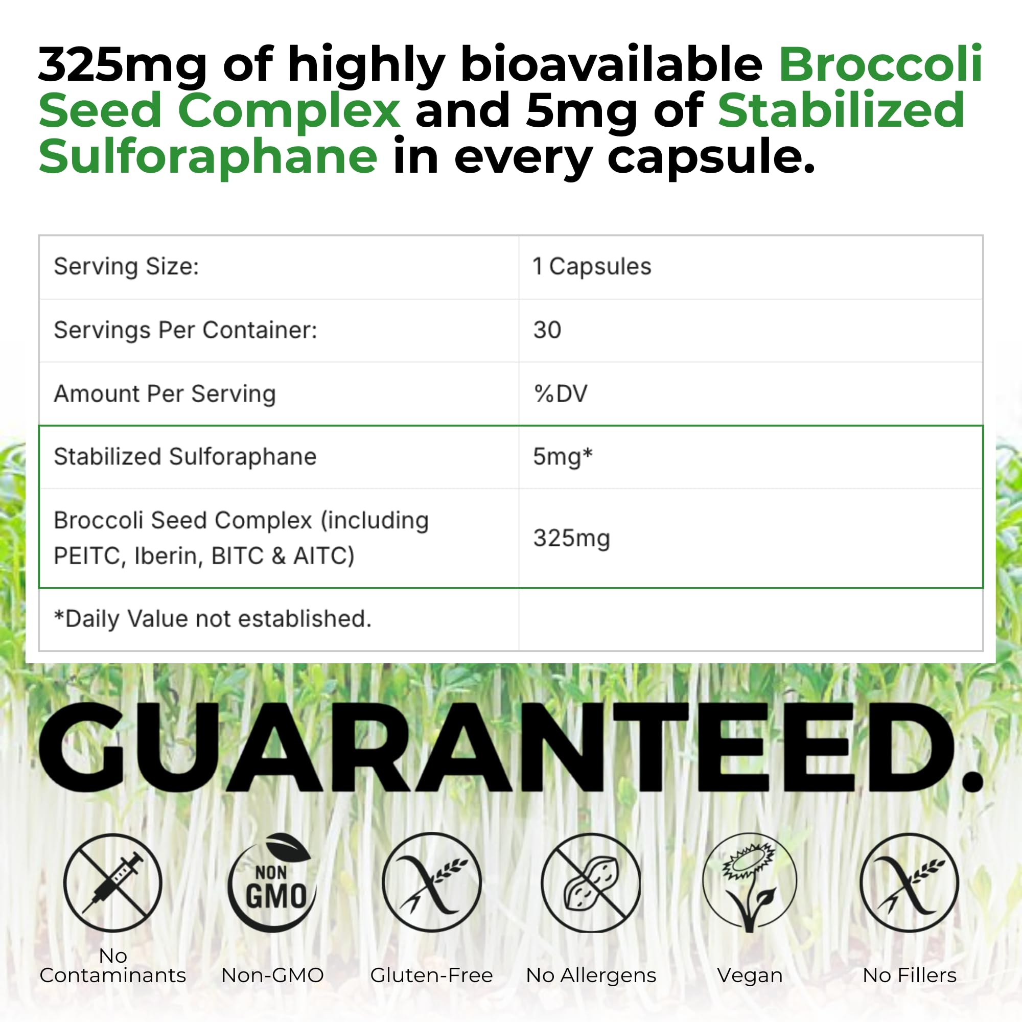 BrocElite Broccoli Supplement bottle with label