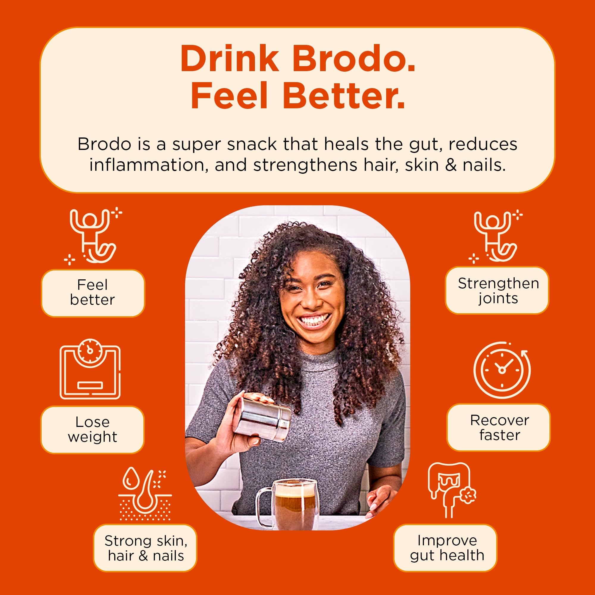 Brodo Organic Chicken Collagen Bone Broth in a cooking setting