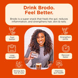 Brodo Organic Chicken Collagen Bone Broth in a cooking setting
