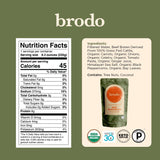 Brodo Organic Collagen Bone Broth 1412g being poured