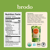 Brodo Organic Variety Collagen Bone Broth ingredients close-up