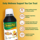 BRONCOMIEL Honey Propolis & Elderflower Syrup bottle with ingredients