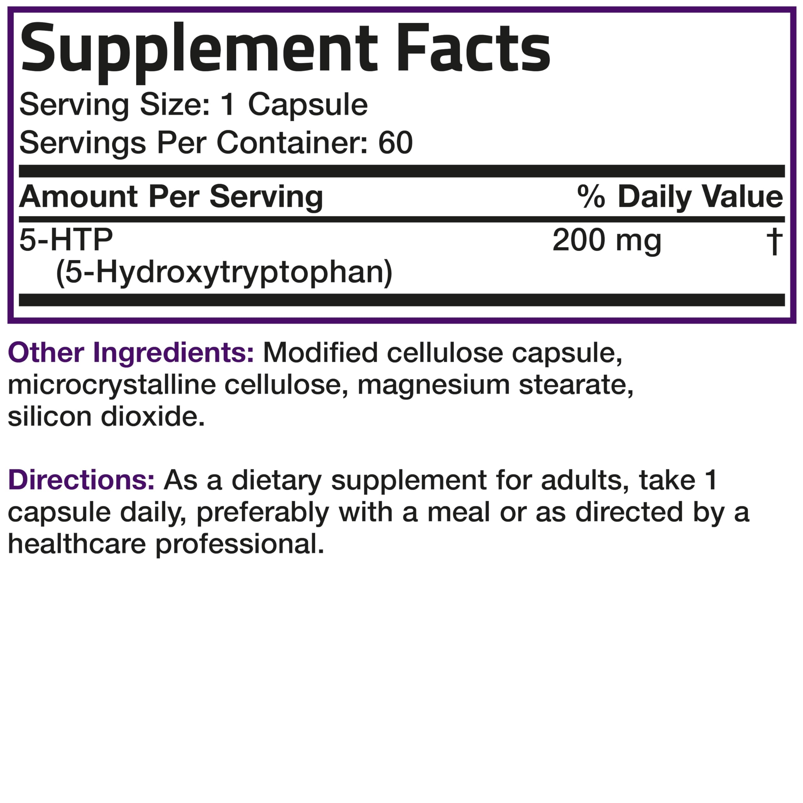 Bronson 5-HTP 200 MG Vegetarian Capsules with other supplements