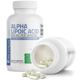 Bronson Alpha Lipoic Acid 600 MG vegan capsules back view