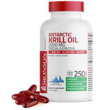 Bronson Antarctic Krill Oil 2000mg softgels front view