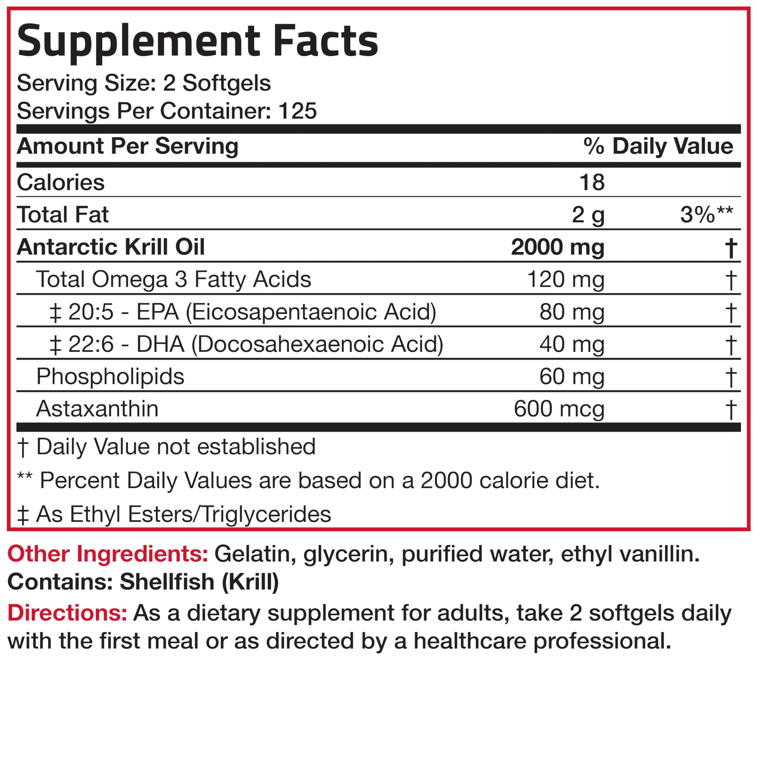 Bronson Antarctic Krill Oil 2000mg softgels opened bottle