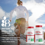 Bronson Antarctic Krill Oil 2000mg softgels side view