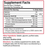 Bronson Antarctic Krill Oil softgels in a glass of water