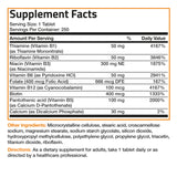 Bronson B-Complex Vitamins 300g ingredients list