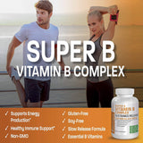 Bronson B-Complex Vitamins 340g back view showing ingredients
