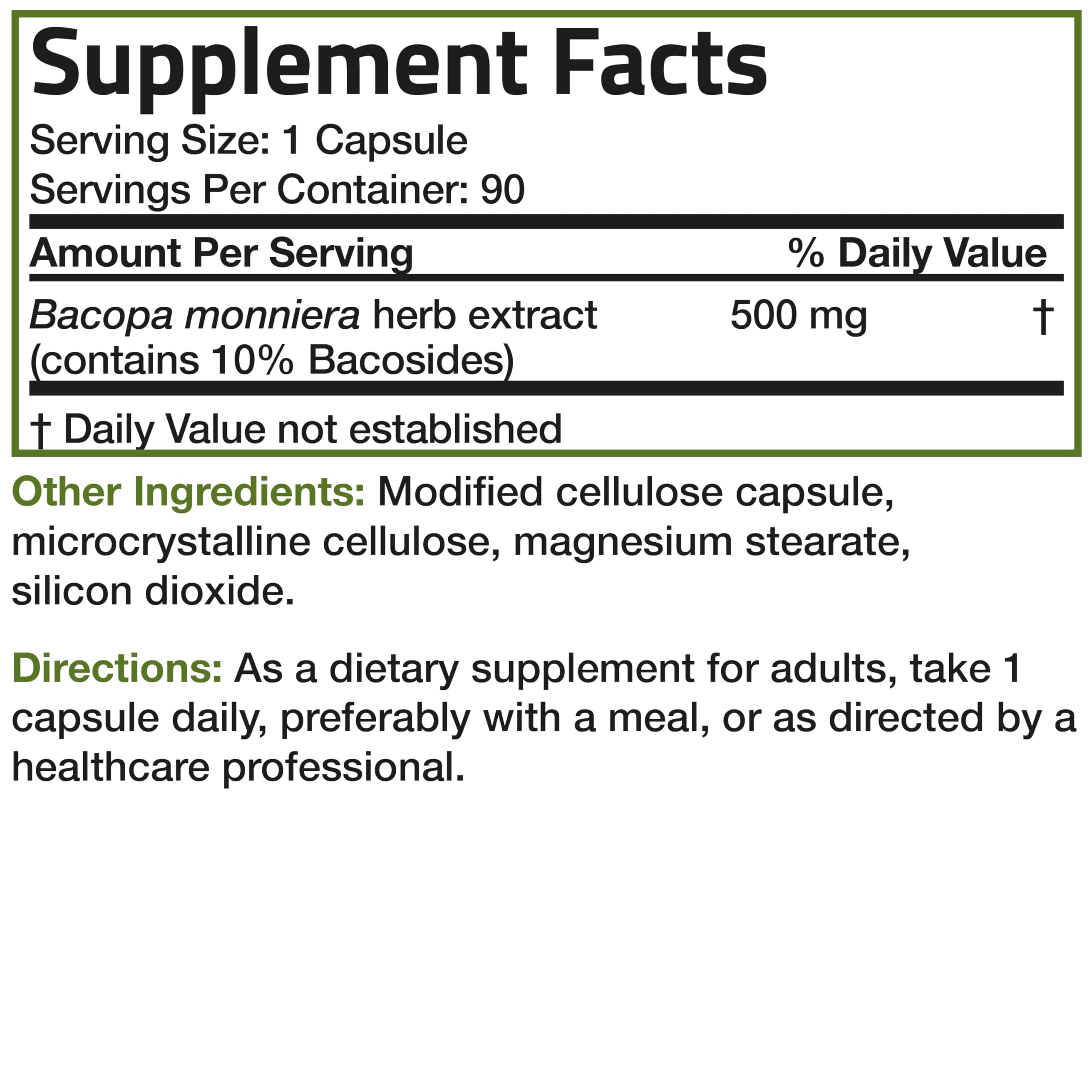 Bronson Bacopa Monnieri capsules lifestyle image