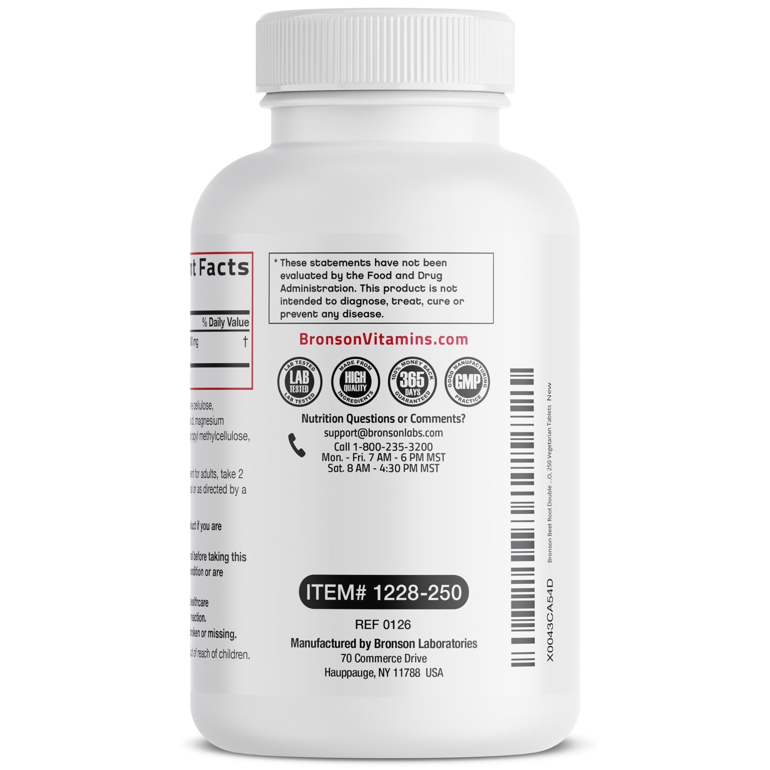 Bronson Beet Root Double Strength supplement in hand