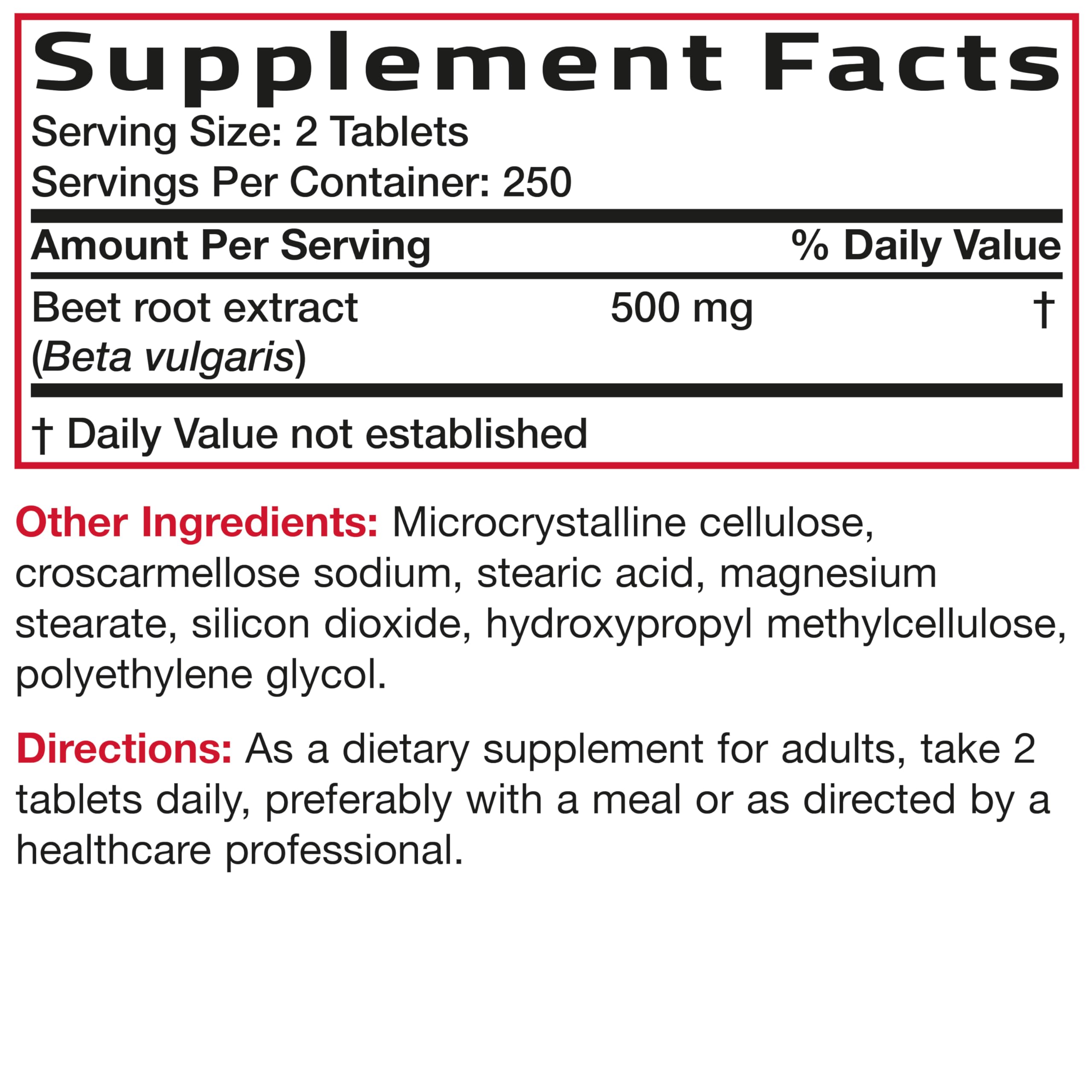 Bronson Beet Root Extract 290g displayed with a glass of water