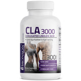 Bronson CLA Softgels with a measuring spoon for dosage