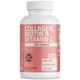Bronson Collagen Biotin & Vitamin C bottle with dosage instructions