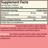 Bronson Collagen Biotin & Vitamin C tablets with lifestyle background