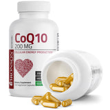 Bronson CoQ10 200mg vegetarian capsules close-up