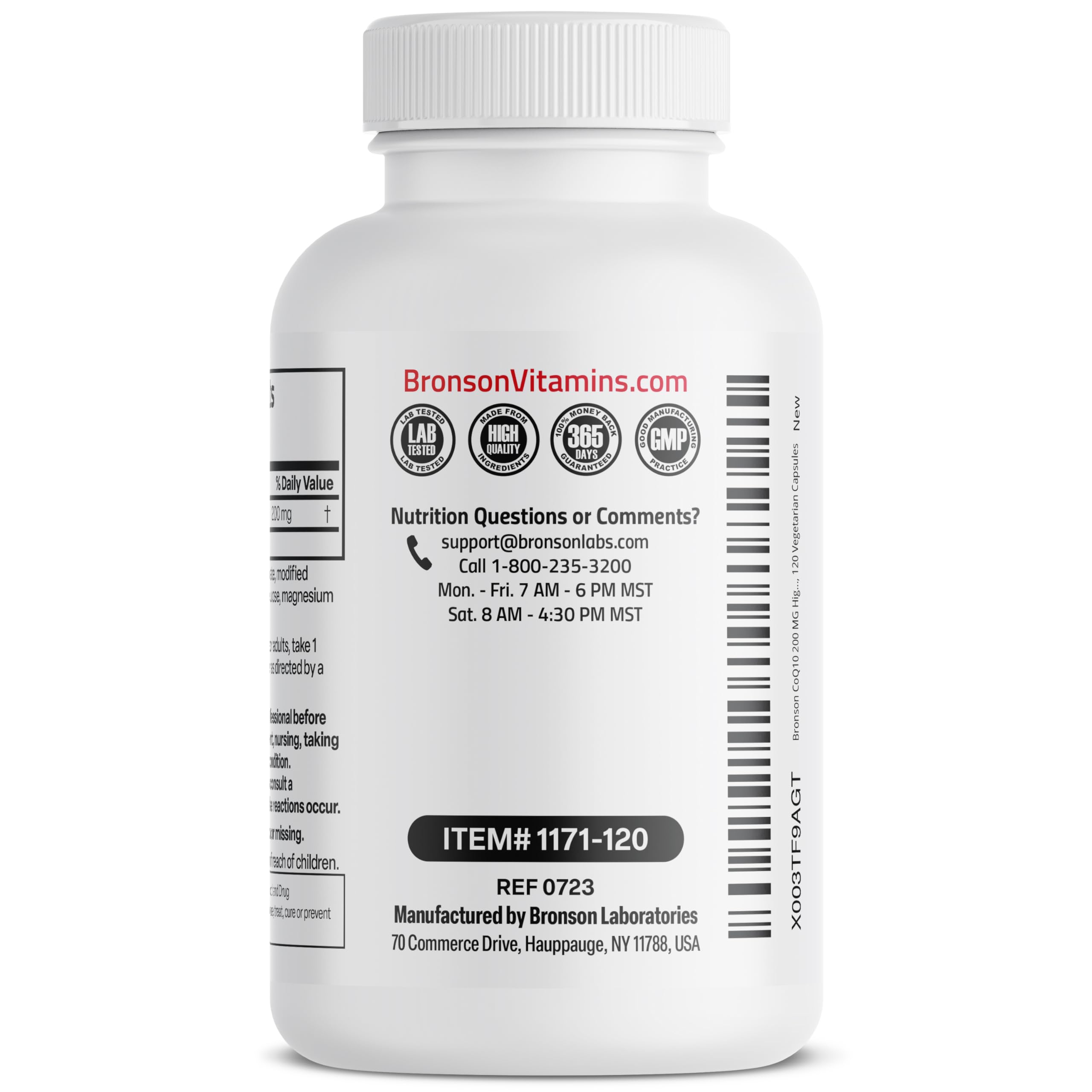 Bronson CoQ10 200mg vegetarian capsules in hand
