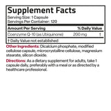 Bronson CoQ10 200mg vegetarian capsules packaging details