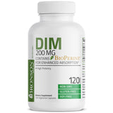 Bronson DIM Supplement 200 MG capsules in a bottle