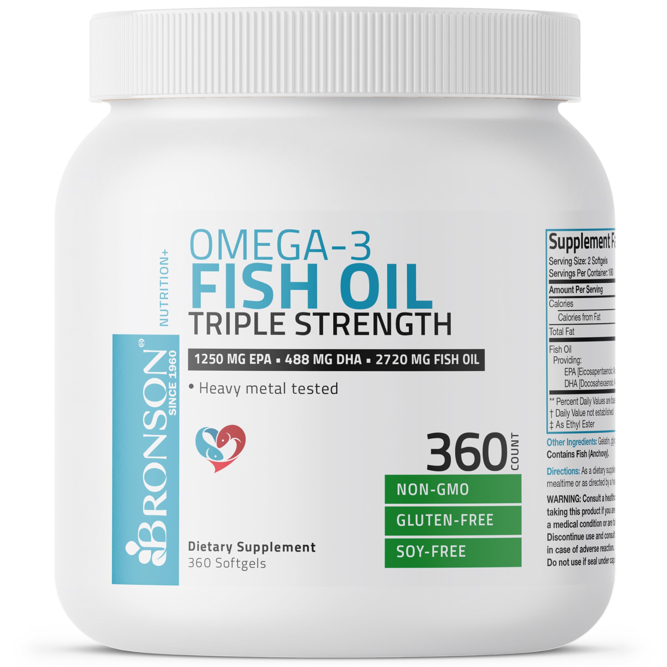 Bronson Fish Oil Supplement 757g capsules close-up