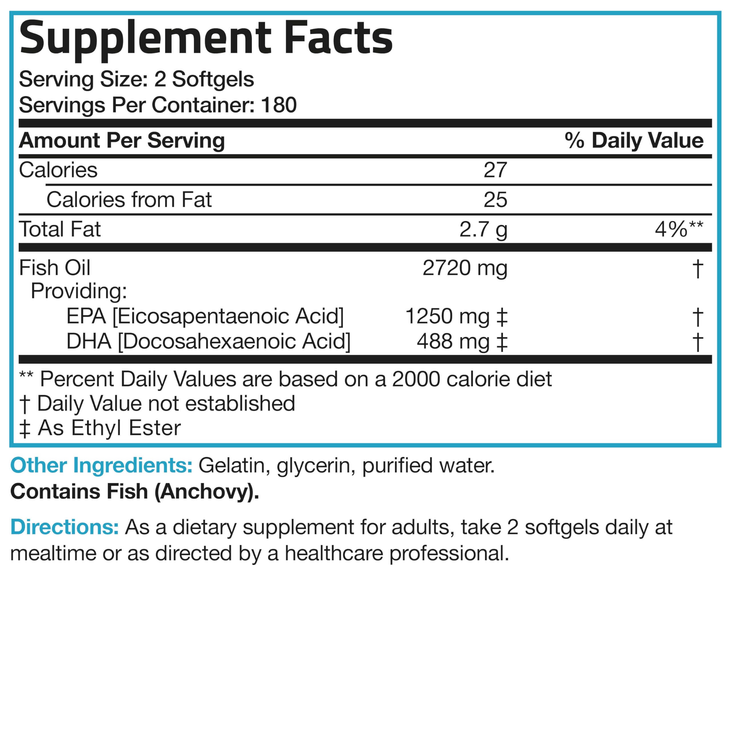 Bronson Fish Oil Supplement 757g on a kitchen counter