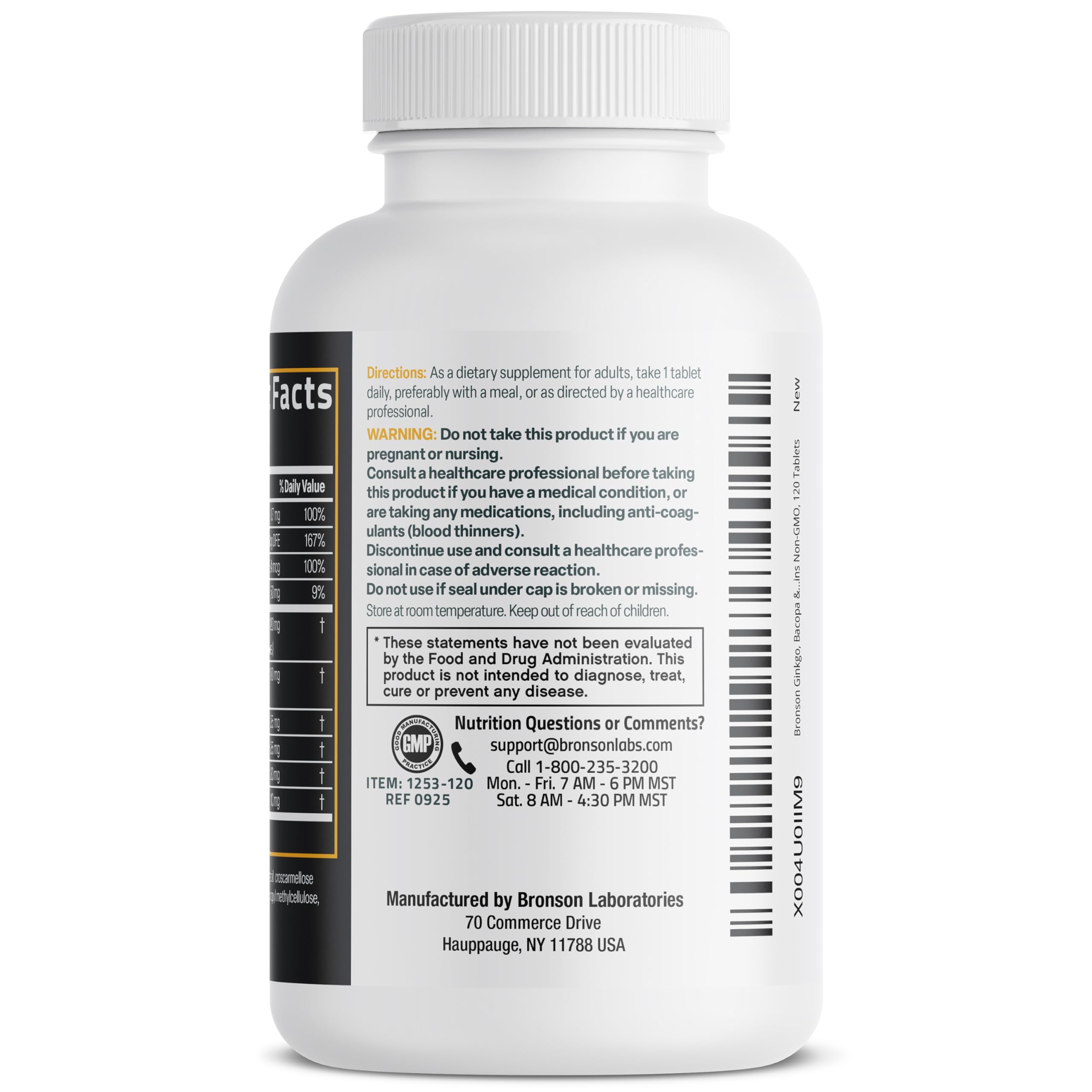 Bronson Ginkgo Biloba 100g supplement in a lifestyle setting
