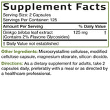 Bronson Ginkgo Biloba 125g with a measuring spoon for dosage