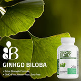 Bronson Ginkgo Biloba capsules close-up
