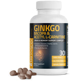 Bronson Ginkgo Biloba Memory Support Supplement front view with packaging