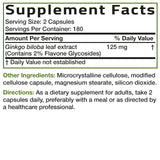 Bronson Ginkgo Biloba supplement with measuring spoon