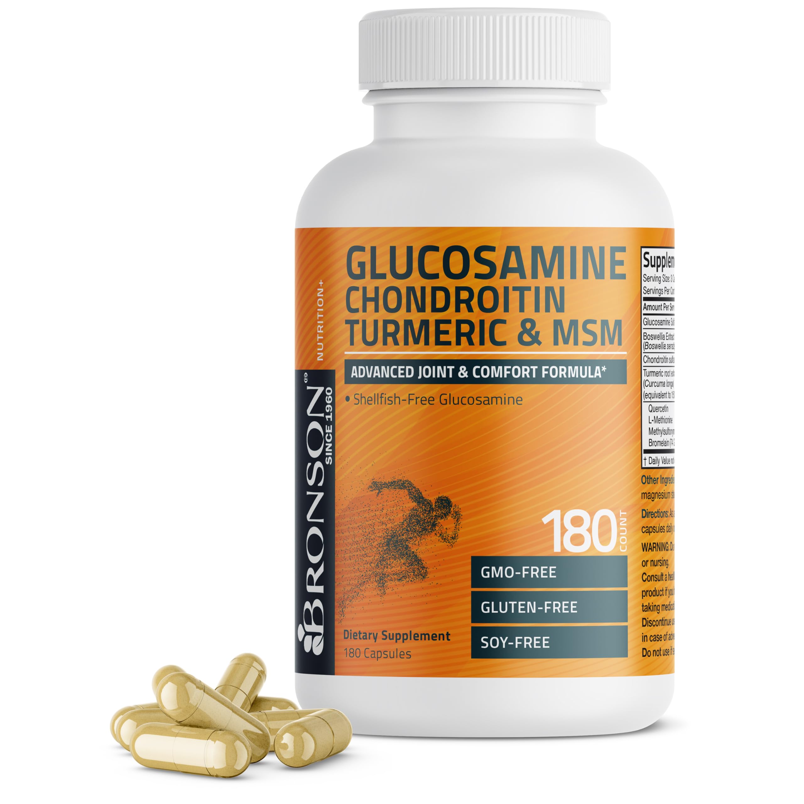 Bronson Glucosamine Chondroitin Turmeric & MSM front view
